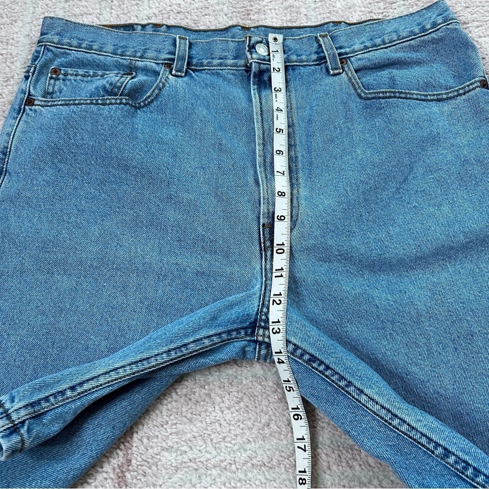 Vintage Levis 505 Jorts Denim Jean Shorts Size 38 Dad short Light wash Classic - Picture 8 of 15